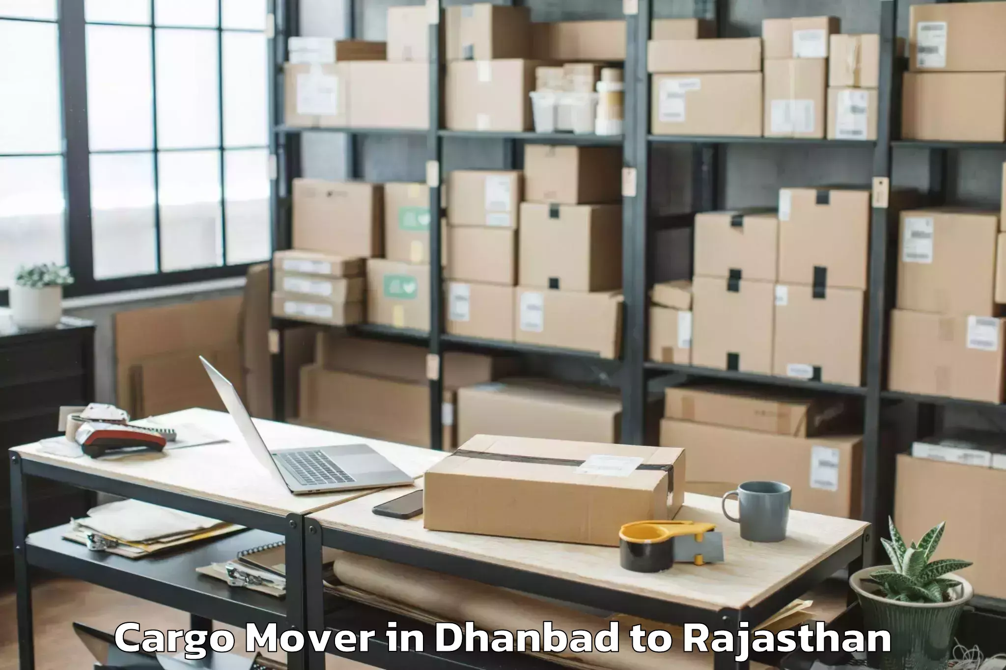 Trusted Dhanbad to Nimaj Cargo Mover